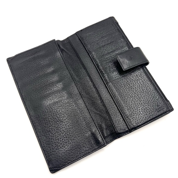 Authentic GUCCI Black Monogram Canvas x Leather Long Wallet - Picture 6 of 9